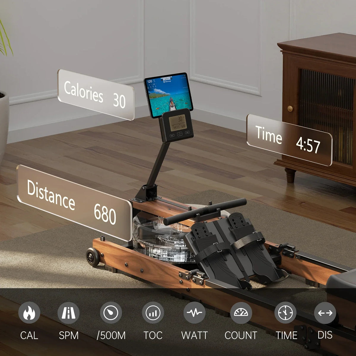 Kingsmith WR3L Tri-fold Water Rowing Machine